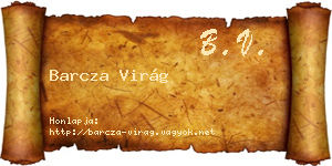 Barcza Virág névjegykártya